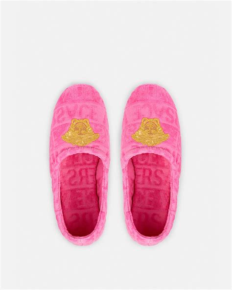 versace female slippers|versace allover slippers.